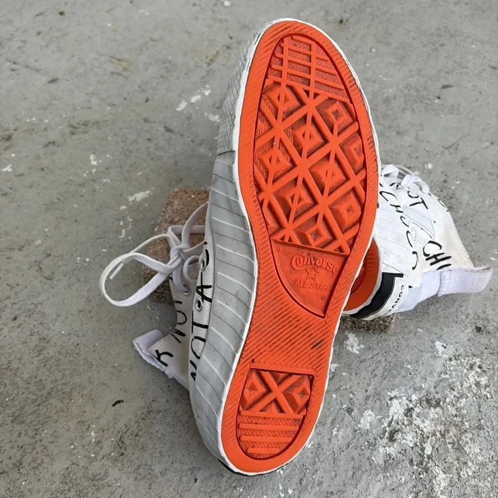 Converse High-Top Sneakers with Graphic Text UNT1TL3D